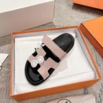 Hermes Unisex Chypre Sandal-Pink H222299ZCG350