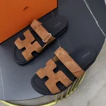 Hermes Unisex Chypre Sandale-Braun H222856ZHE5415