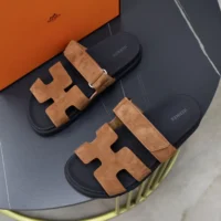 Hermes Unisex Chypre sandal-Brown H222856ZHE5415 (1)