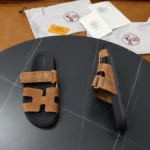 Hermes Unisex Chypre Sandale-Braun H222856ZHE5415