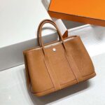 Hermes Unisex Garden Party 30 Voyage Bag-Brown
