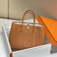 Hermes Unisex Garden Party 30 Voyage Bag-Brown (1)
