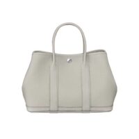 Hermes Unisex Garden Party 30 Voyage Bag-White