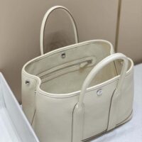 Hermes Unisex Garden Party 30 Voyage Bag-White (1)