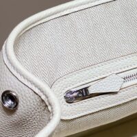 Hermes Unisex Garden Party 30 Voyage Bag-White (1)