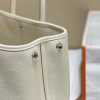 Hermes Unisex Garden Party 30 Voyage Bag-White (1)