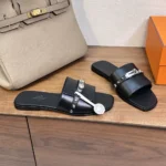 Sandalia unisex Hermes Giulia - Negra H242099Z