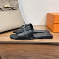 Hermes Unisex Giulia Sandal-Black H242099Z (1)