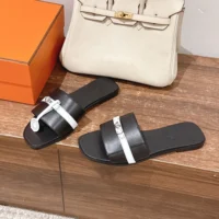 Hermes Unisex Giulia sandal-BlackWhite H251028Z (9)
