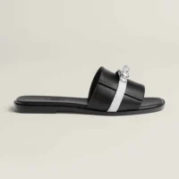 Hermes Unisex Giulia sandal-BlackWhite H251028Z (9)