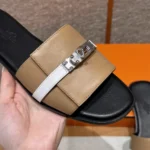 Hermes Unisex Giulia sandal-Sandy/White H231056Z