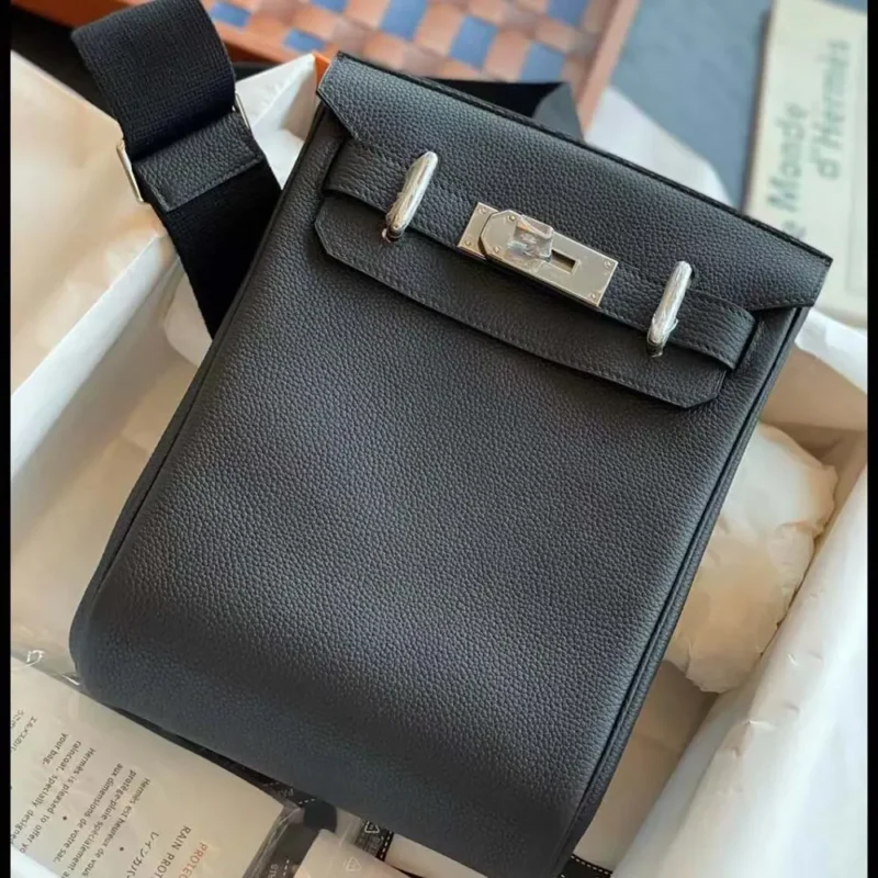 Hermes Unisex Hac A Dos PM Backpack-Black H083589CK85