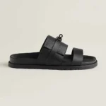 Hermes Unisex Jackson Sandal-Black H252942Z