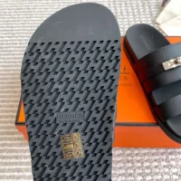 Hermes Unisex Jackson Sandal-Black H252942Z (1)