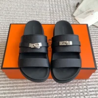 Hermes Unisex Jackson Sandal-Black H252942Z (1)