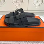 Hermes Unisex Jackson Sandal-Black H252942Z