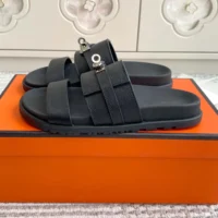 Hermes Unisex Jackson Sandal-Black H252942Z (1)