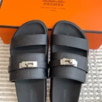 Hermes Unisex Jackson Sandal-Black H252942Z