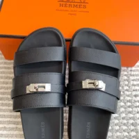 Hermes Unisex Jackson Sandal-Black H252942Z (1)