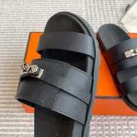 Hermes Unisex Jackson Sandal-Black H252942Z (1)