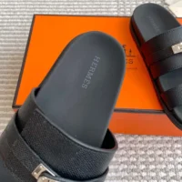 Hermes Unisex Jackson Sandal-Black H252942Z (1)