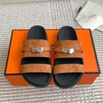 Hermes Unisex Jackson Sandal-Brown H242952Z