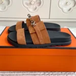 Hermes Unisex Jackson Sandal-Brown H242952Z