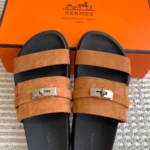 Hermes Unisex Jackson Sandal-Brown H242952Z