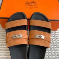 Hermes Unisex Jackson Sandal-Brown H242952Z (1)