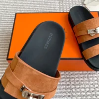 Hermes Unisex Jackson Sandal-Brown H242952Z (1)