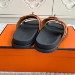 Hermes Unisex Jackson Sandal-Brown H242952Z