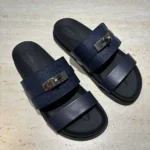 Hermes Unisex Jackson Sandal-Navy H242949Z