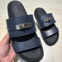 Hermes Unisex Jackson Sandal-Navy H242949Z (1)