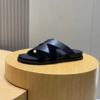 Hermes Unisex Kazimir Sandal-Black H251975Z (1)