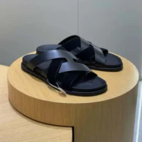 Hermes Unisex Kazimir Sandal-Black H251975Z (1)
