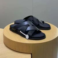 Hermes Unisex Kazimir Sandal-Black H251975Z (1)