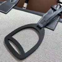 Hermes Unisex Steeple 25 Ecru Tote Bag-Black H083618CKAE (1)