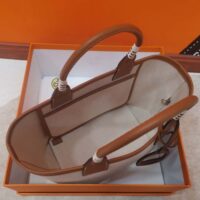 Hermes Unisex Steeple 25 Ecru Tote Bag-Brown H083611CKAE (1)