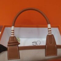Hermes Unisex Steeple 25 Ecru Tote Bag-Brown H083611CKAE (1)