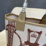 Hermes Unisex Steeple 25 Ecru Tote Bag-Brown H084313CKAC