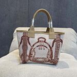 Hermes Unisex Steeple 25 Ecru Tote Bag-Brown H084313CKAC