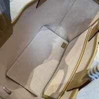 Hermes Unisex Steeple 25 Ecru Tote Bag-Brown H084313CKAC (1)