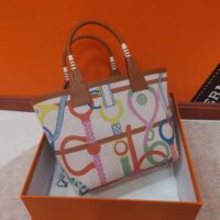 Hermes Unisex Steeple 25 Ecru Tote Bag-Green H083621CKAA (1)