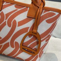Hermes Unisex Steeple 25 Ecru Tote Bag-Orange H084533CKAB (1)