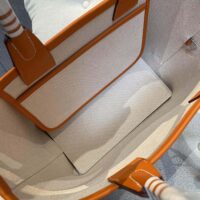 Hermes Unisex Steeple 25 Ecru Tote Bag-Orange H084533CKAB (1)