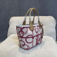 Hermes Unisex Steeple 25 Ecru Tote Bag-Purple H083621CKAC (1)