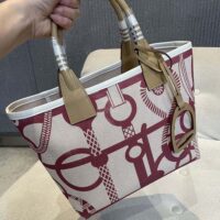 Hermes Unisex Steeple 25 Ecru Tote Bag-Purple H083621CKAC (1)