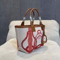 Hermes Unisex Steeple 25 Tote Bag-Orange H084313CKAA (1)