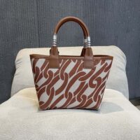 Hermes Unisex Steeple 28 Ecru Tote Bag-Brown H084532CKAC (1)