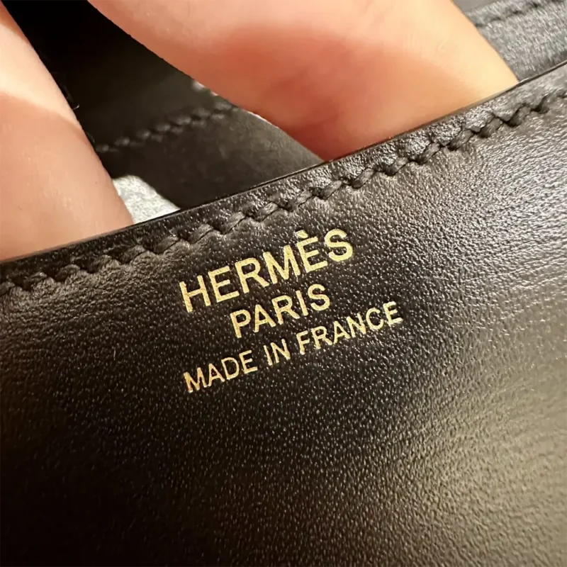 Hermes Women Constance 19 Bag Box Calf Leather-Black